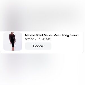 Miss Circle Mavise Black Velvet Mesh Long Sleeve Dress